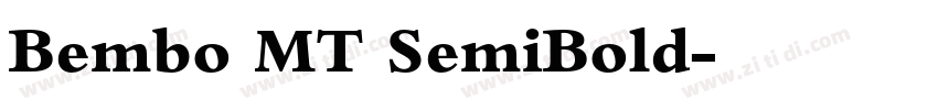 Bembo MT SemiBold字体转换